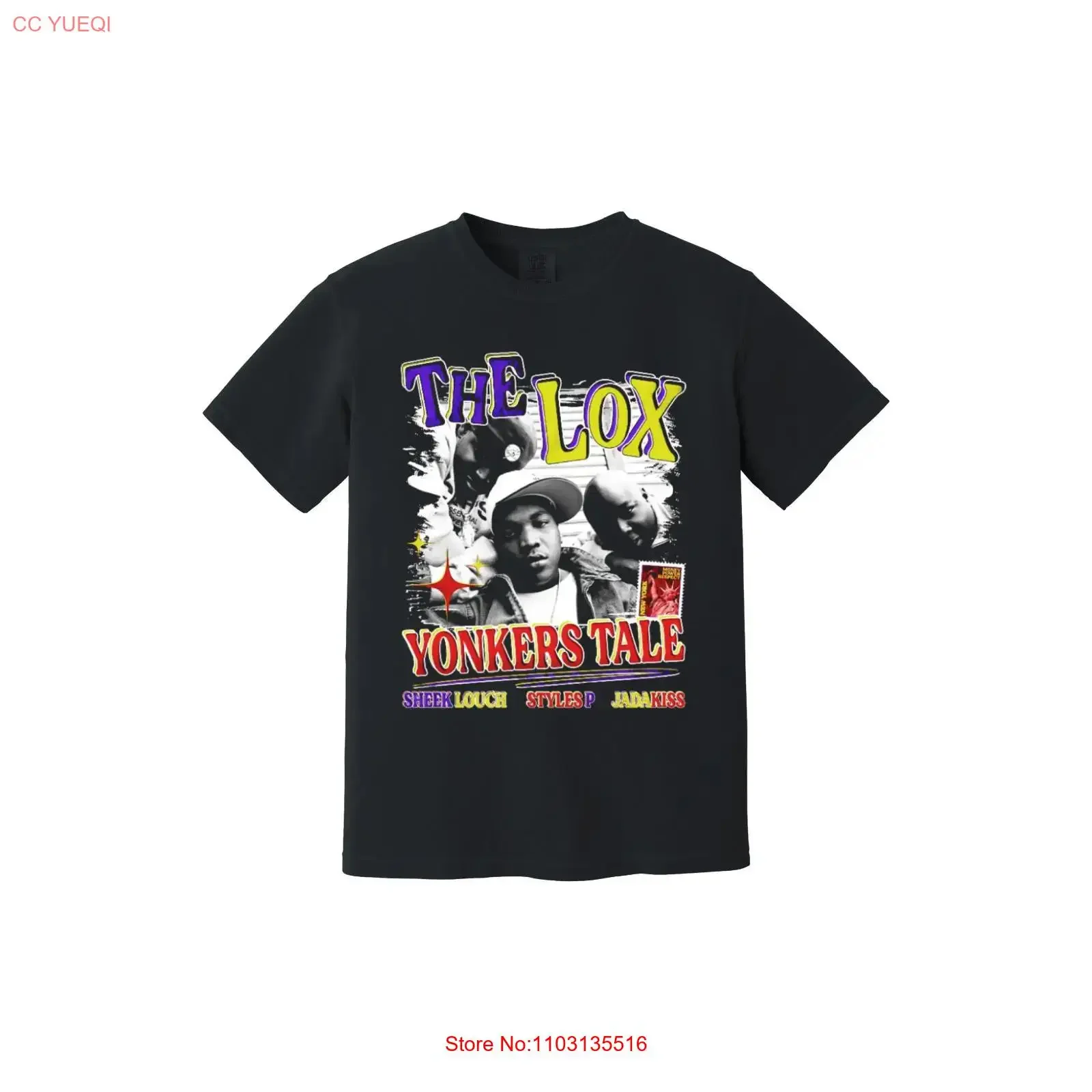 Camiseta The Lox Yonkers Tale Heavyweight, Estilo Sheek Louch y Jadakiss, Rap Vintage de los 90, Lavada, para Uso Diario, Streetwear