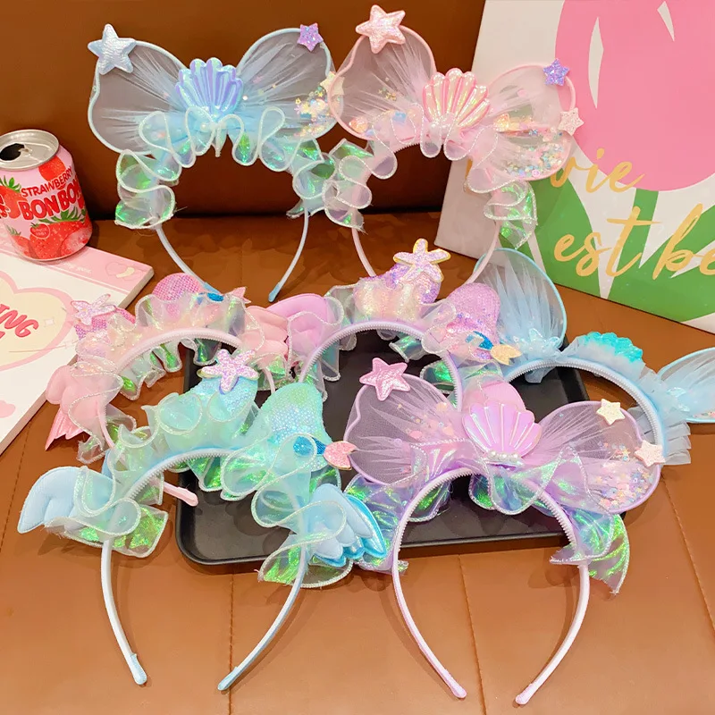 

Latest Festival Party Sequin Shell Headband For Kids Festival Spider Bat Hairband Kids Party Hair Accessories