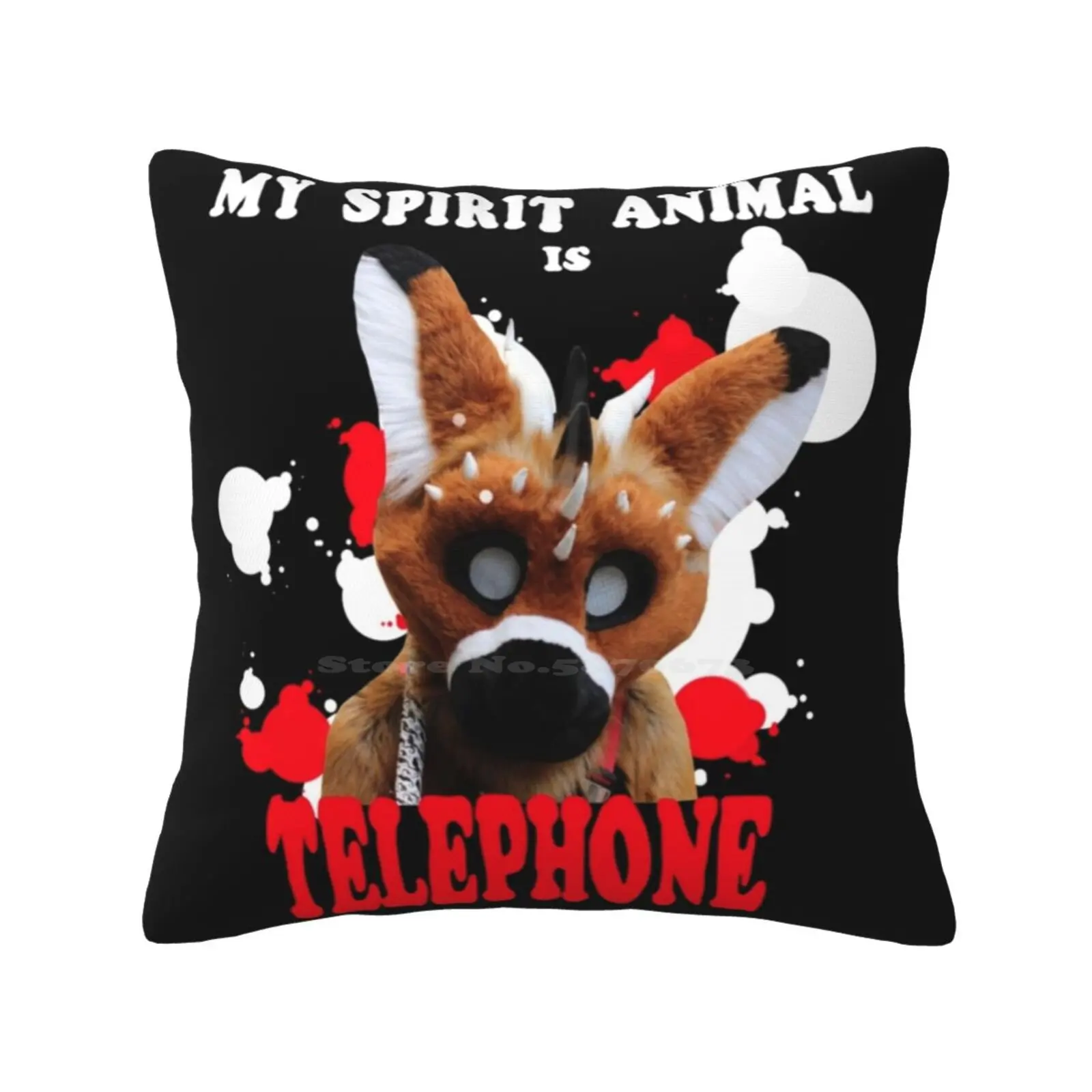 My Spirit Animal Is Telephone Home Sofa Car Cushion Cover Pillowcase Fursuiter Telephone Furry