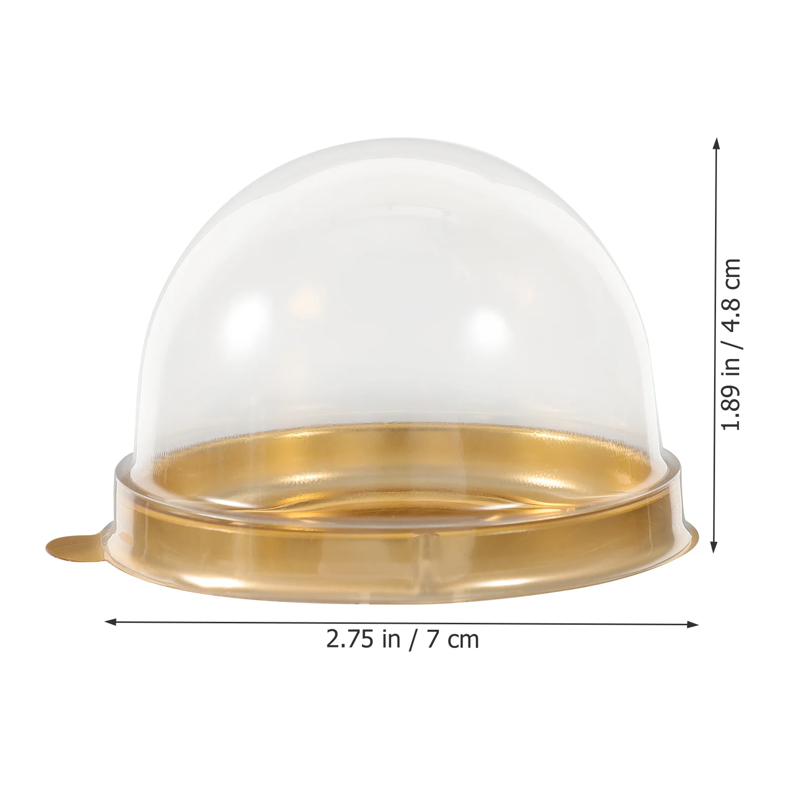 50pcs Baking Packaging Boxes Transparent Mousse Boxes With Window Compact Cake Cases For Dessert Diy Chocolate Macaron Party