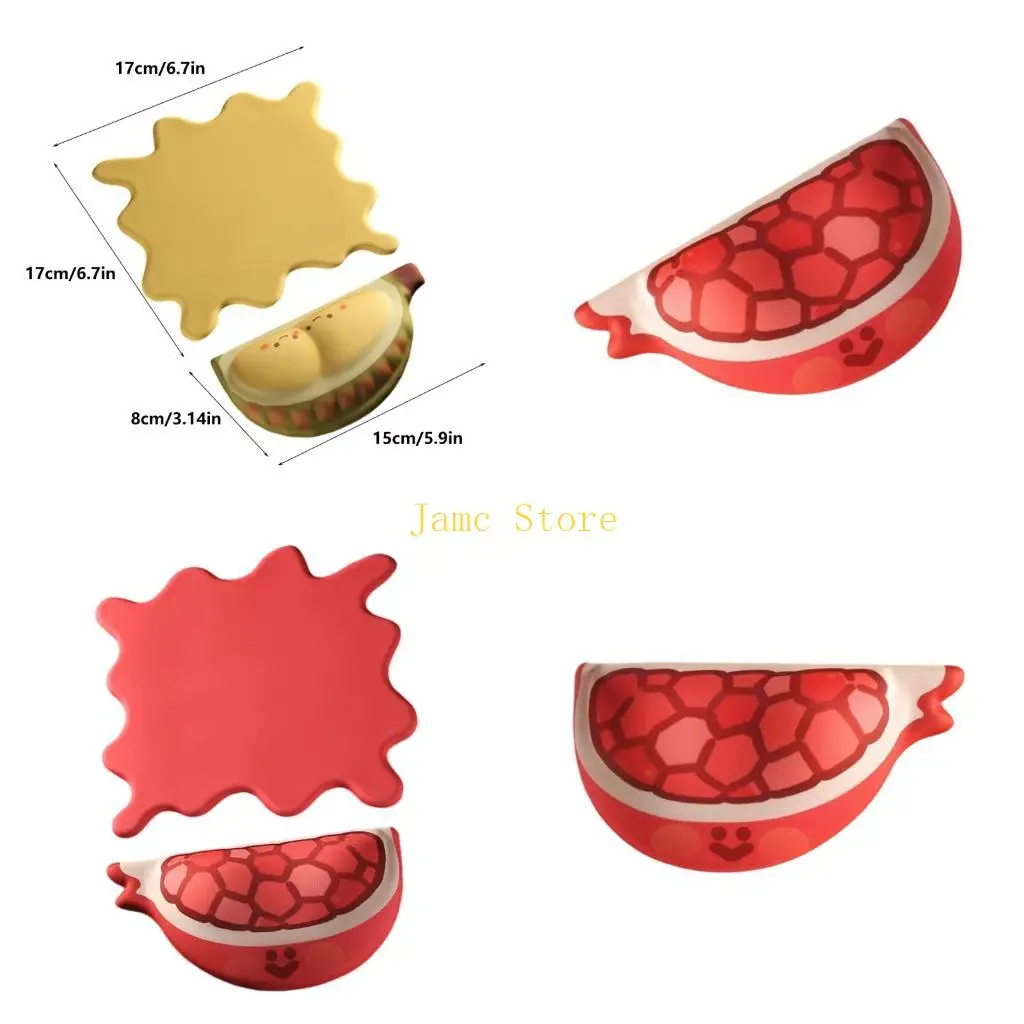 

LX0B NonSlip Fruit Shaped Mouse Pad With Gels Wrist Support For Long Work