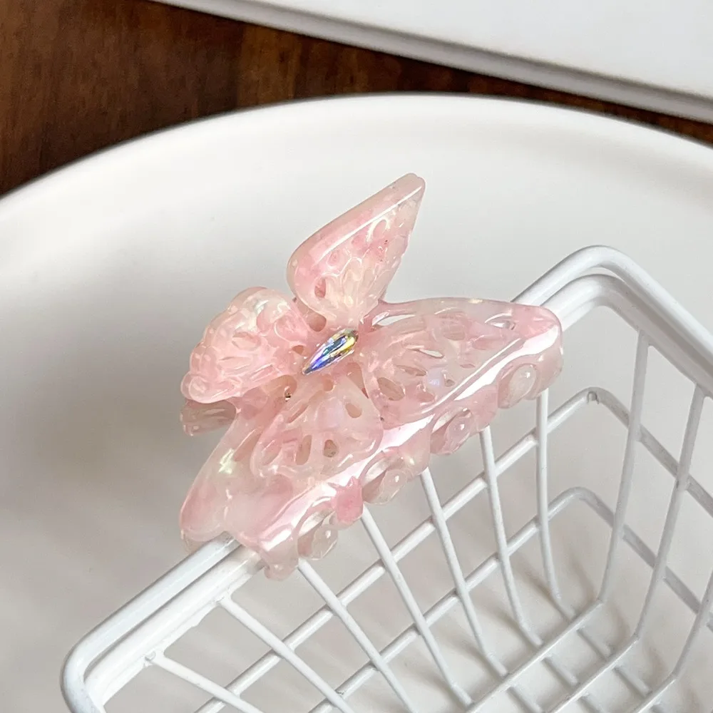 

Hollow Butterfly Hair Claw French Style Claw Clip Acetate Hair Claw Ponytail Holder Headdress Butterfly Shark Clip Back Head