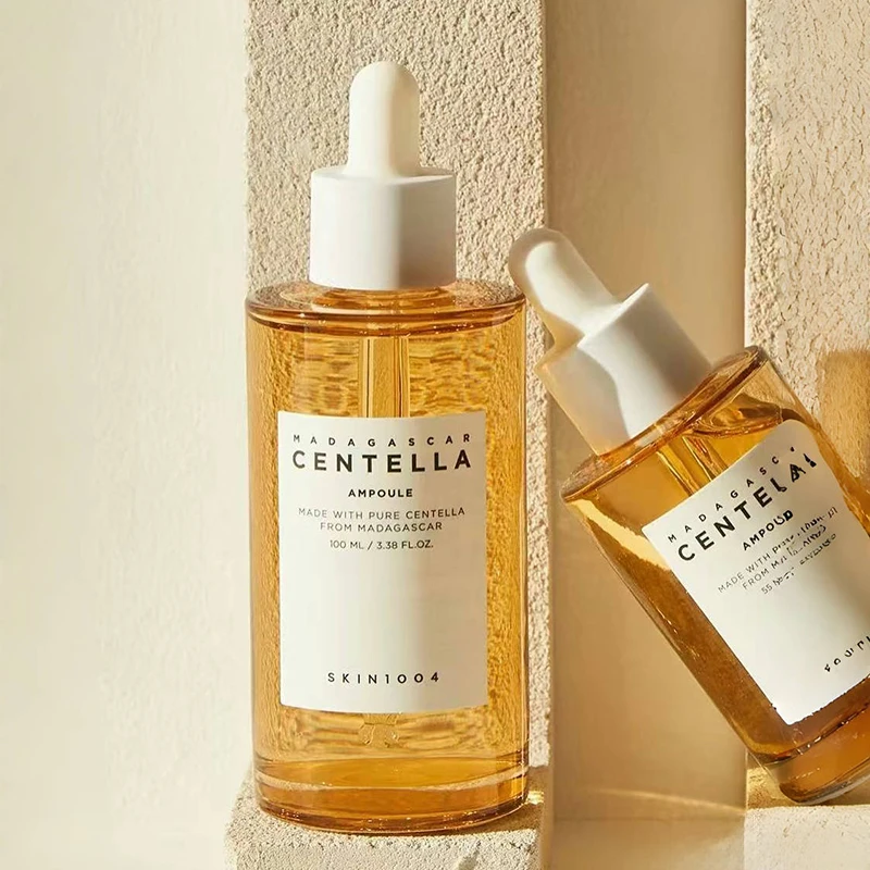 Serum Wajah Centella Asiatica Ampul Korea Pengontrol Minyak Menghilangkan Jerawat Esensi Pelembab untuk Produk Perawatan Kulit Kaca