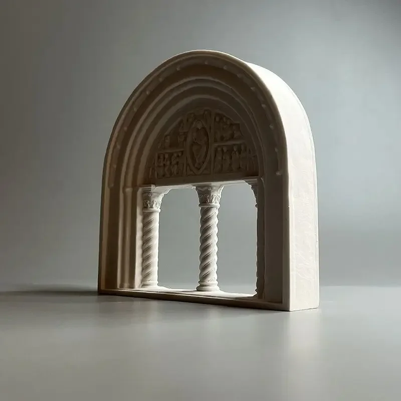 Happiness doors and windows personality creative ornaments light luxury micro landscape plaster products desktop art ornaments