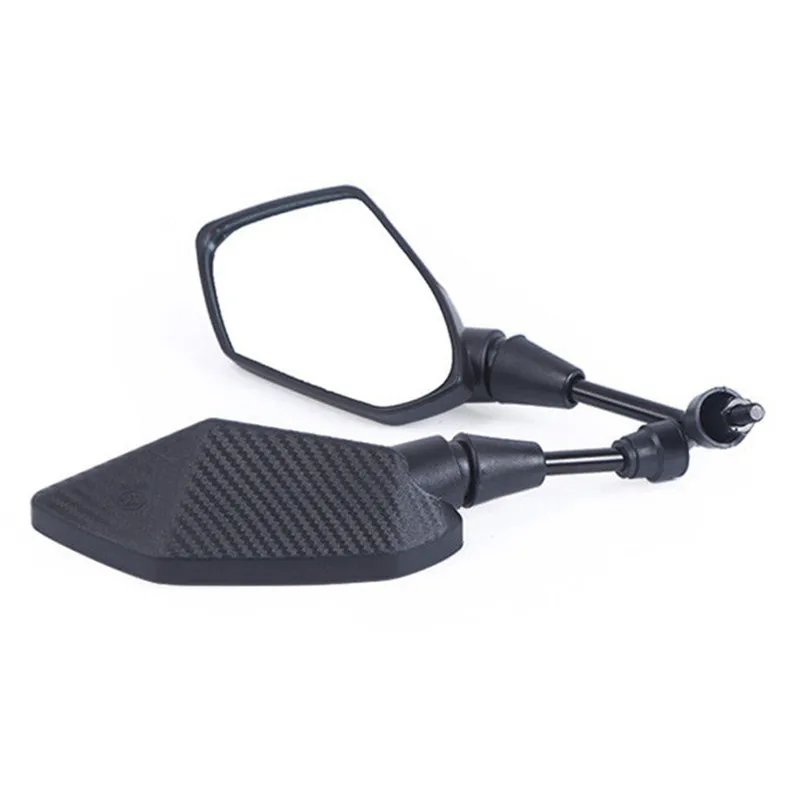 

2Pcs/Pair 8mm 10mm Universal Motorcycle Mirror Electrombile Back Side Convex Mirror Scooter E-Bike Rearview Mirrors Carbon Fiber