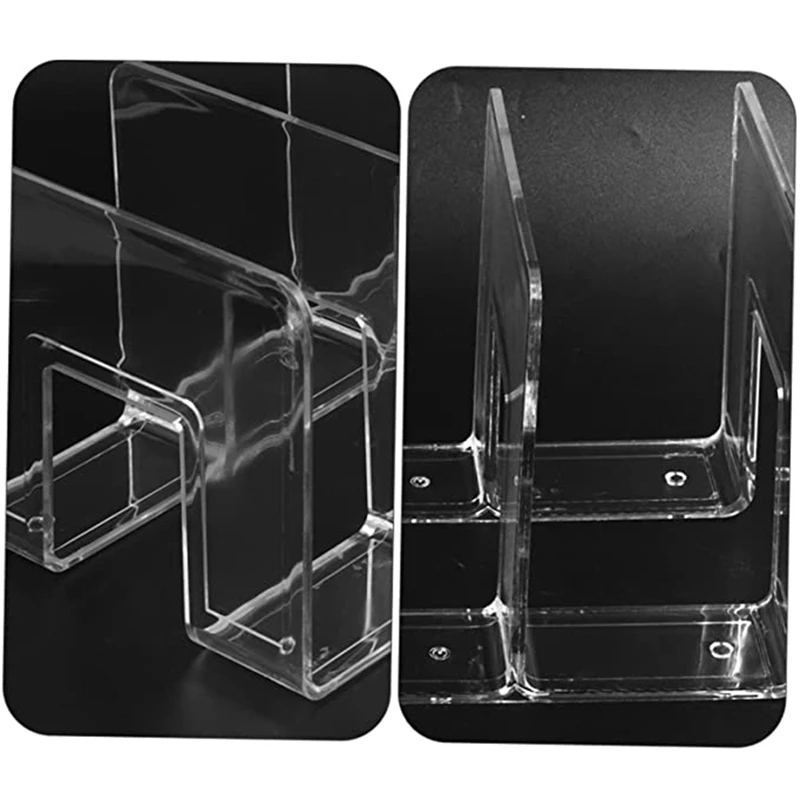 Bookends Folder Holder Transparent Bookend Folder For Desk Accessories Office Folders File Sorting Plastic Bookshelf File Holder