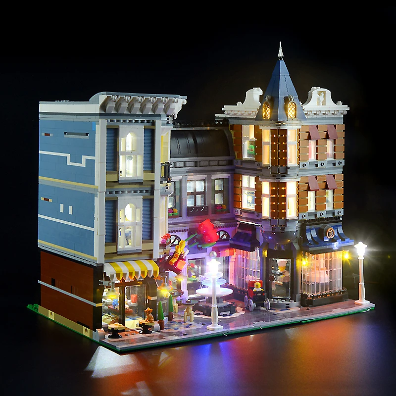 Diy LED Light Kit For LEGO 10255 Assembly Square (Only LED Light,Without Blocks Model )