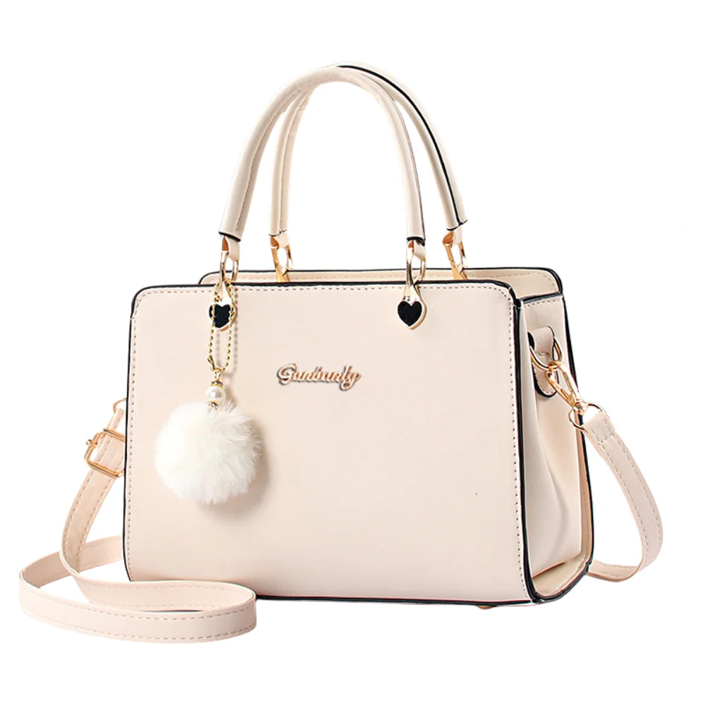 

Lady Handbags Waterproof Shoulder Bag Large Capacity Adjustable Strap Crossbody Bag Handbag Simple PU Leather Bag Travel