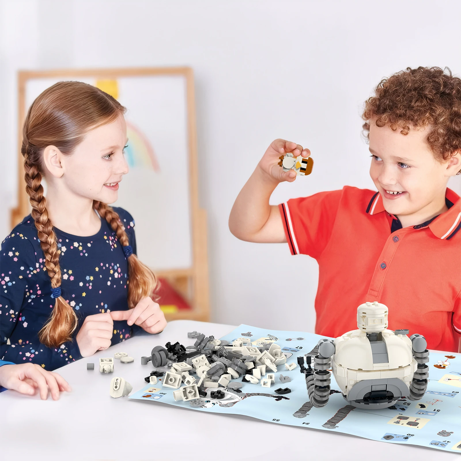 Juego de construcción de Robot Wildarness Roz y Brightbill, figura de acción de Robot, Kit de juguete de construcción de modelo bonito de dibujos animados para fanáticos de las películas, 365 Uds.