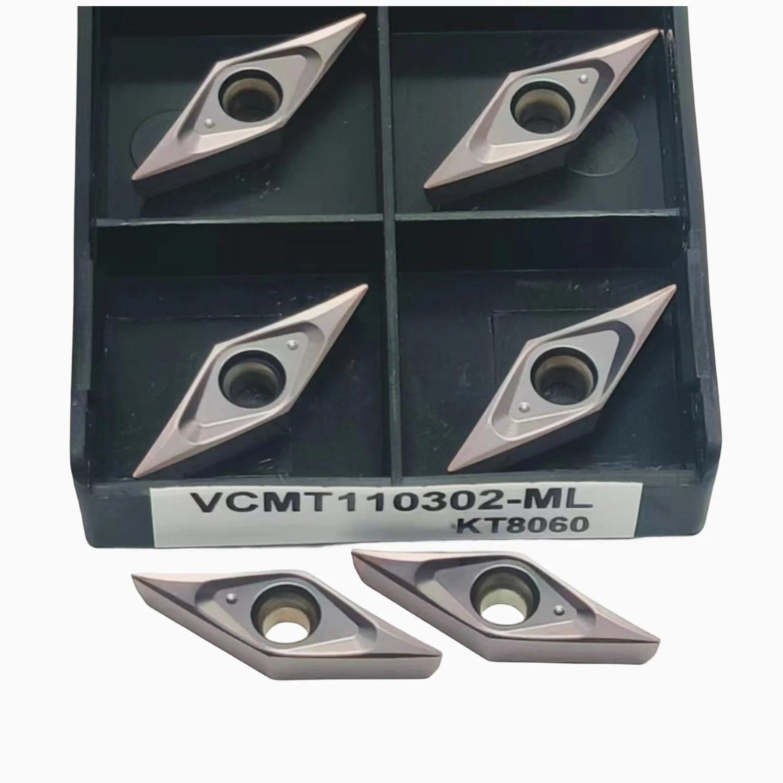 10PCS lega dura VCMT110304 VCMT110302 VCMT110301-ML KT8060 utensili per tornitura in metallo duro fresa per estremità VCMT 110302 110301 110304