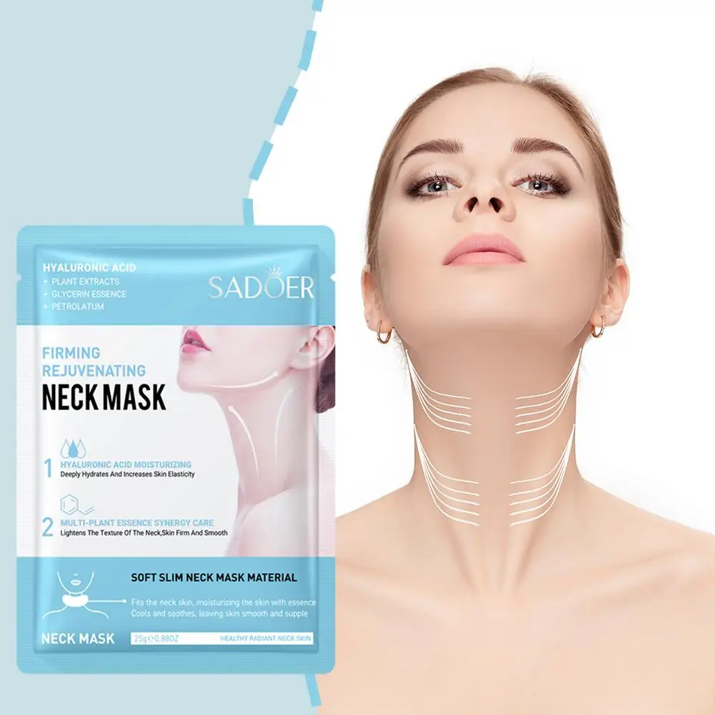 Masques raffermissants à l'acide hyaluronique pour le cou, soins de beauté hydratants, masque nourrissant éclaircissant pour la peau, collagène, présidence, J1I1, nouveau