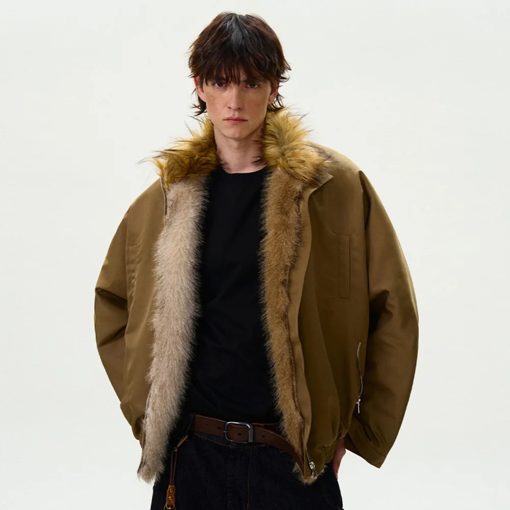 

Зимняя стеганая свободная куртка с меховым воротником, мужская уличная одежда в стиле хип-хоп, повседневная теплая куртка-бомбер с хлопковой подкладкой, женские парки, пальто унисекс