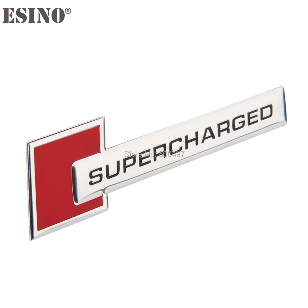 QA Car Styling Supercharged Turbo Boost Loading 3D Metal Chrome Aluminium Alloy 3D Emblem Badge Sticker Decal Auto Accessory