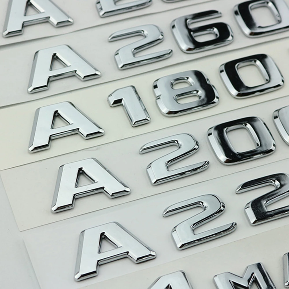 3d ABS Black Car Trunk Letters For A Class A35 A45 A160 A180 A200 A220 A250 A260 Logo Emblem Sticker Accessories