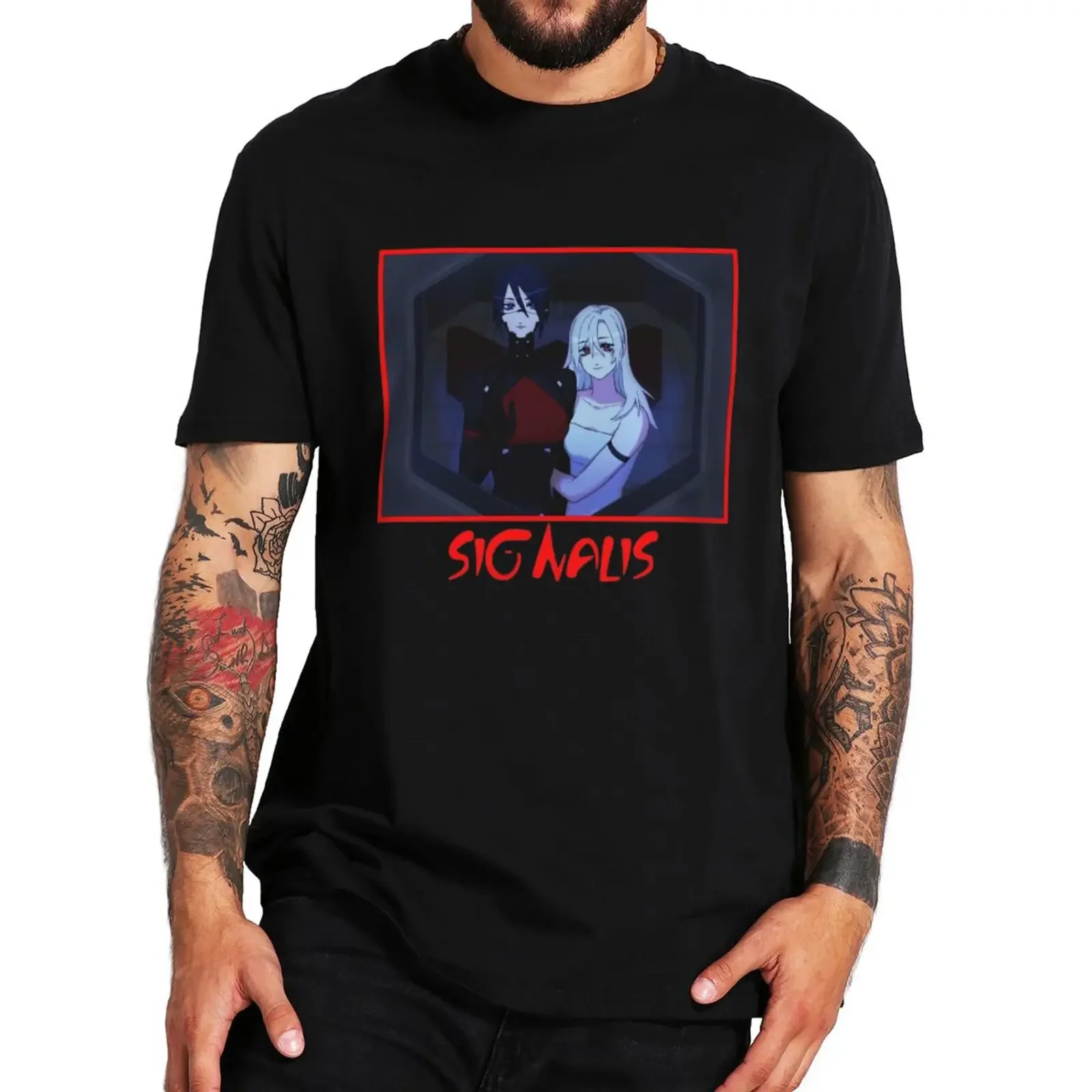 Signalis Classic T Shirt Survival Horror Game Lovers Geek Short Sleeve EU Size O-neck 100% Cotton Unisex Casual Tee Tops