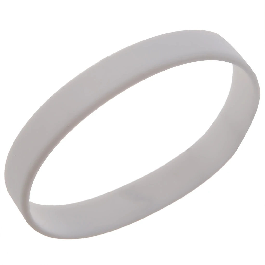 Fashion Silicone Rubber Elasticity Wristband Wrist Band Cuff Bracelet Bangle White