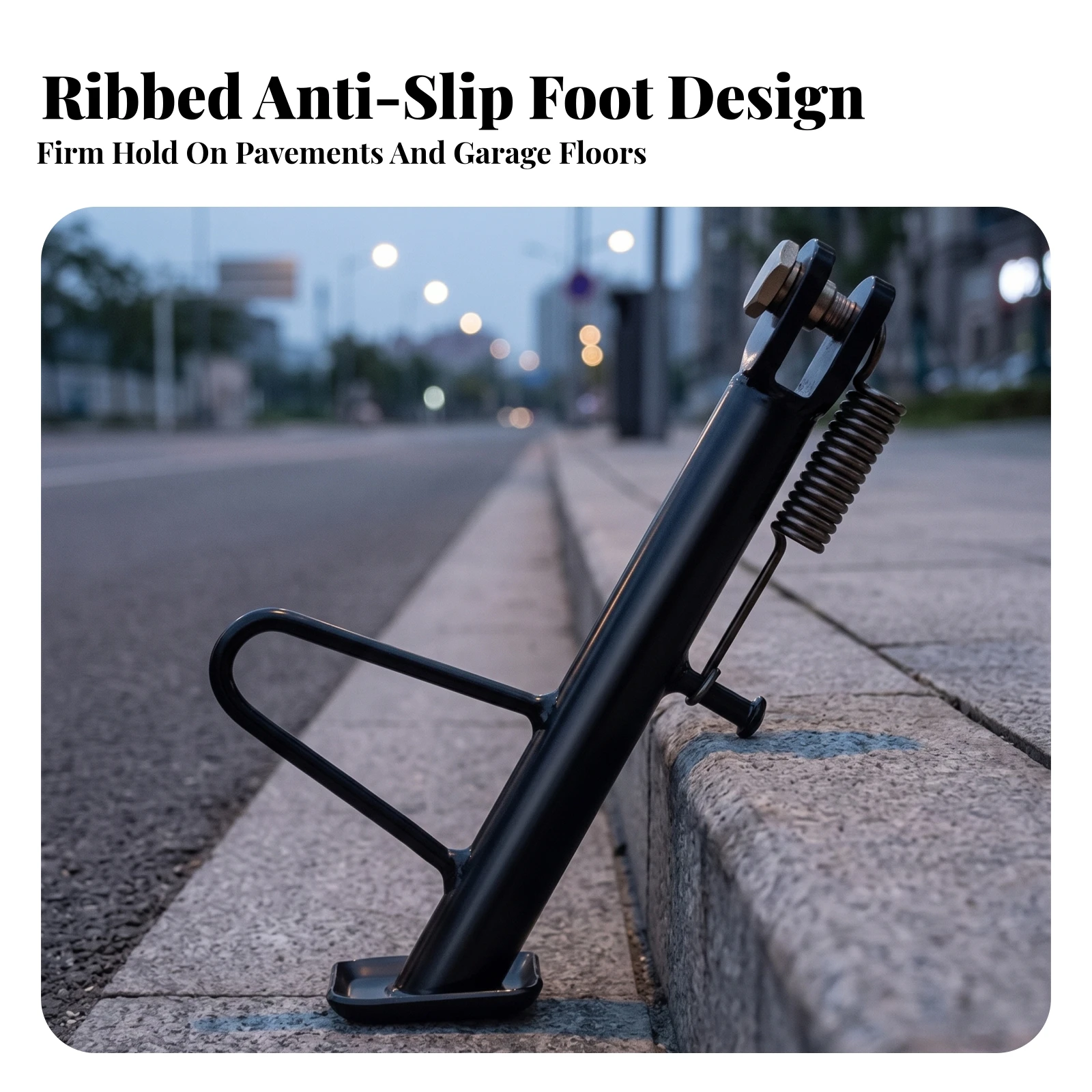 Electric Bike Side Stand Long-Lasting Motorcycle Side Kickstand Kickstand with Spring Stable Reliable view 2