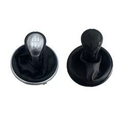 Black Or White 5 Speed For Skoda Fabia 2 MK2 2007-2010 For Roomster 2006-2010 Car Gear Shift Knob Leather Gaiter Boot