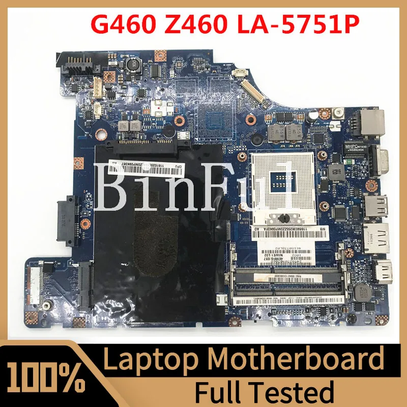 

NIWE1 LA-5751P Mainboard For Lenovo Ideapad G460 Z460 Laptop Motherboard PGA989 HM55 DDR3 100% Full Tested Working Well