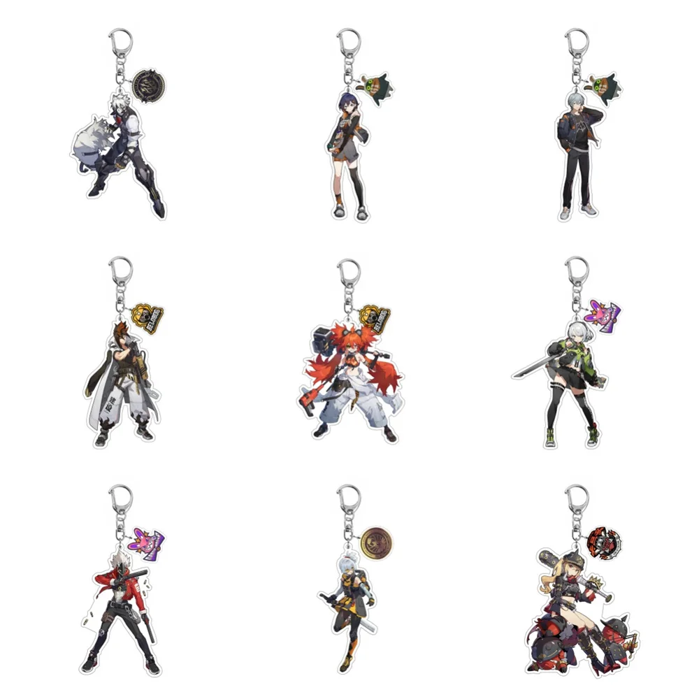 Fans Gifts New Hot Game Zenless Zone Zero Anime HD Figure Nicole Demara Billy Acrylic KeyChain Penda Collection Series About 6cm