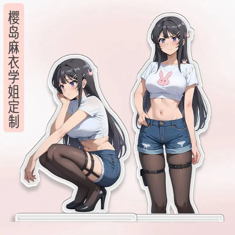 

Anime Game Youth Pig Head Boy Bunny Girl Anime Merchandise Sakurajima Mai Desktop Acrylic Stand Decoration Ins