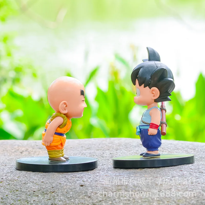 Dragon Ball Figure Son Goku Krillin Anime Figure Kawaii Cute Child Figurine Pvc Statue Doll Collection decorazione giocattoli regalo