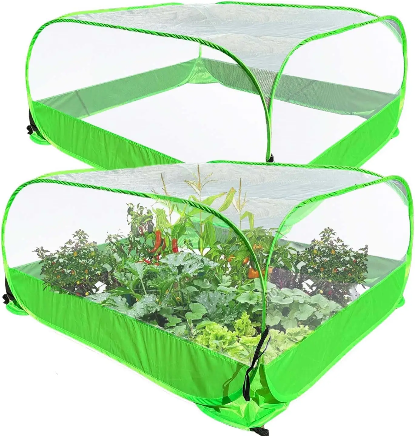 

Pop Up Garden Mesh Plant Cover 2Pcs - Outdoor Protector for Fruits, Vegetables, Seedlings & Herbs