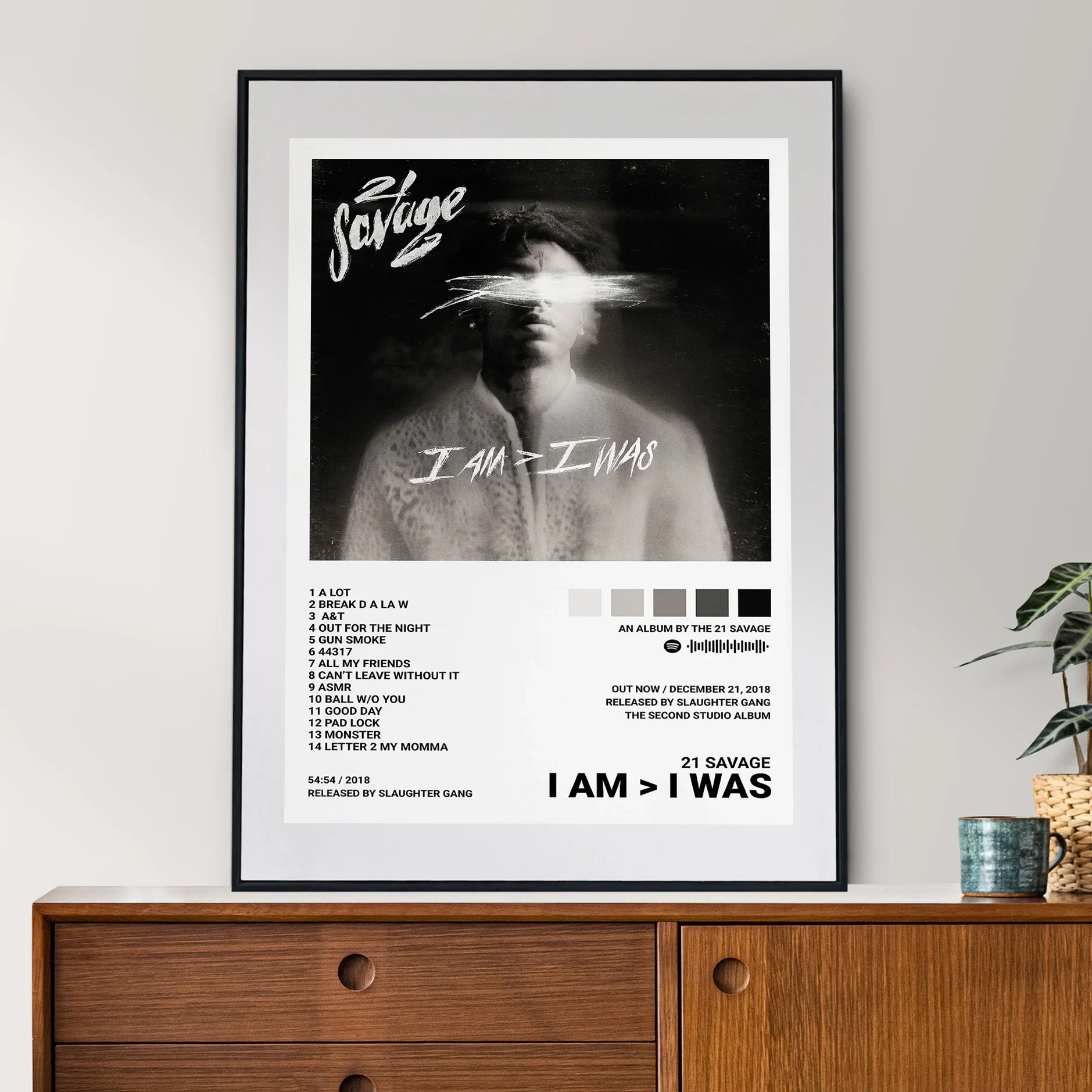 Music Album i am i was Cover Pictures Hip Hop Rapper 21 Savage Posters For Room Canvas Painting Print Art Home Wall Decor Gift