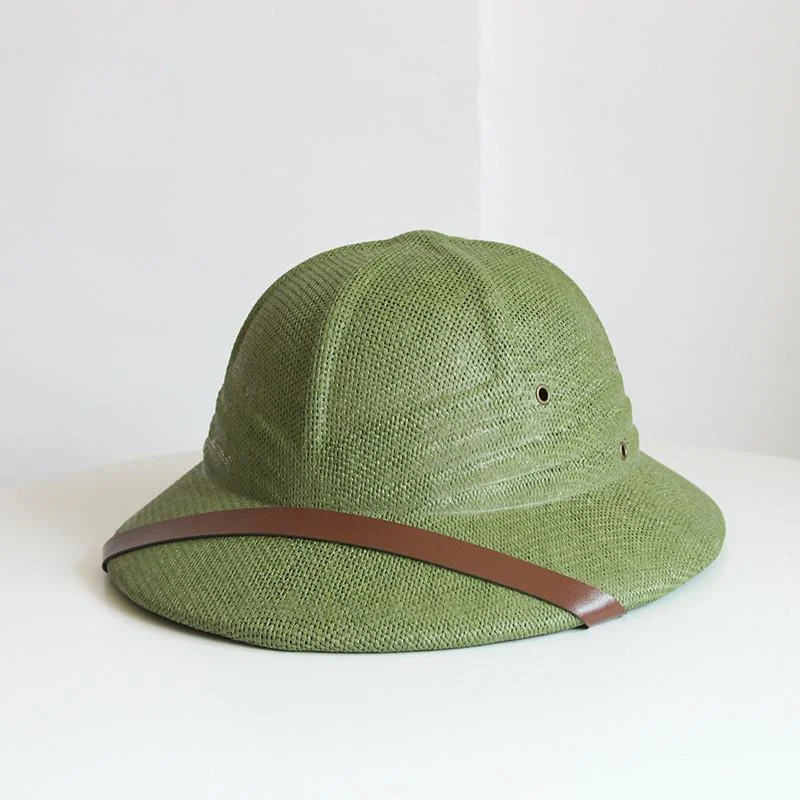 2021 Fashion Vietnam War Army Hat Women Men British Explorer Straw Helmet Summer Boater Bucket Sun Hats Unisex Jungle Miners Cap