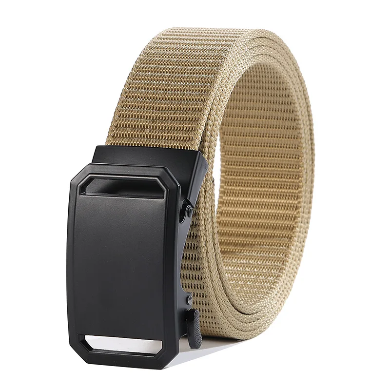 Ceinture en toile de nylon large pour hommes et femmes, ceinture Dulwaist décontractée, structure automatique en fer, haute qualité, 1.38 en effet, environnement