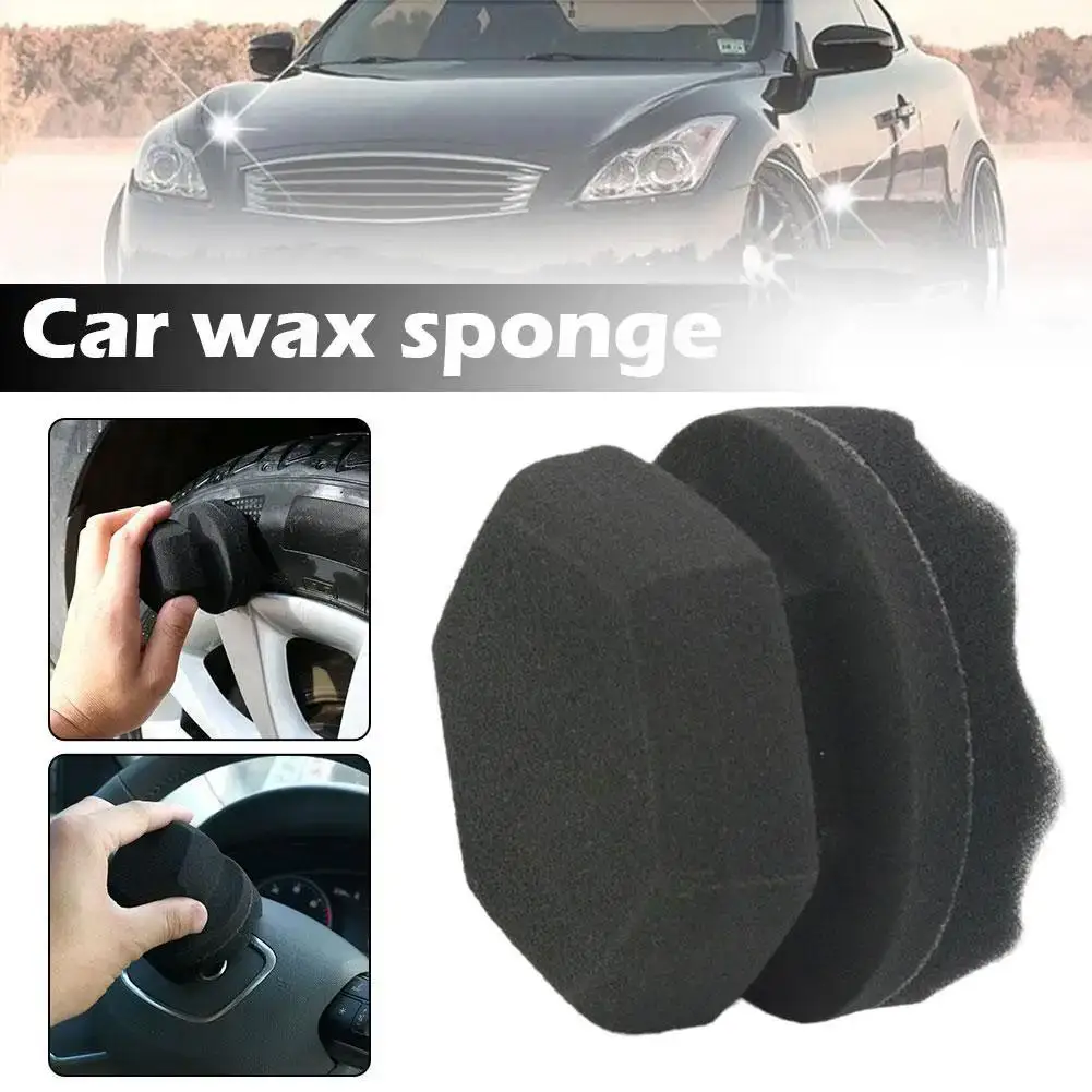 

Car Wax Polishing Sponge Hexagonal Grip Applicator Hand Tire Wax Sponge High Density Foam Sponge For Auto Waxing Accessories