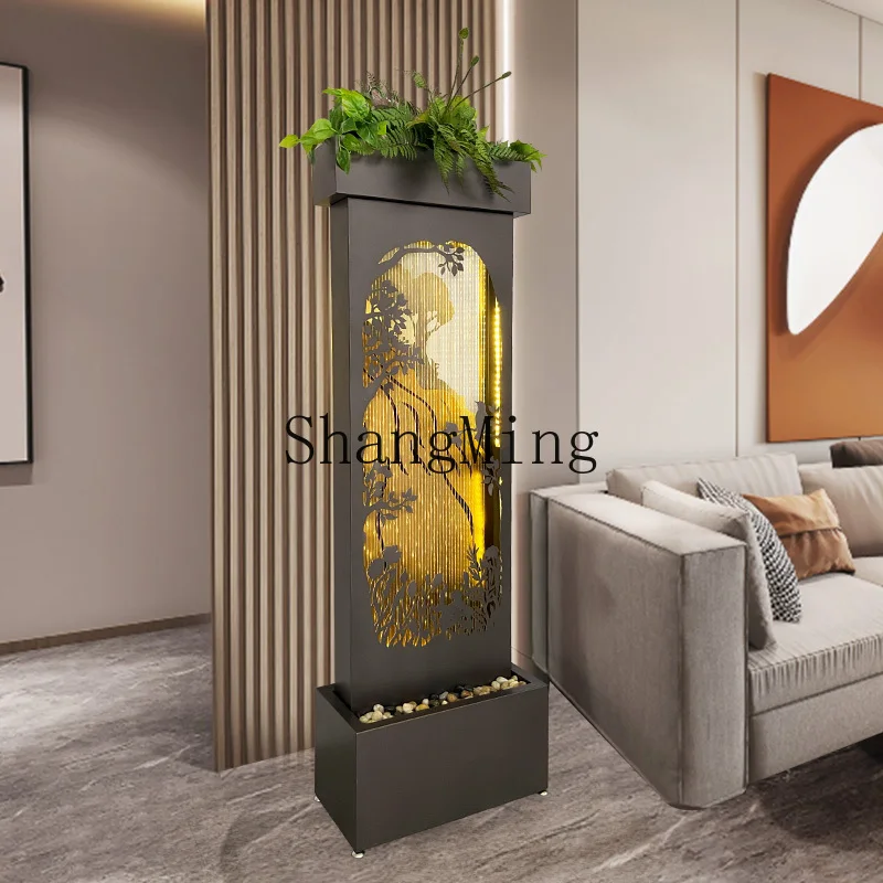 

HJ living room sofa next to the floor running water ornament light luxury high-end landscape decoration landscape