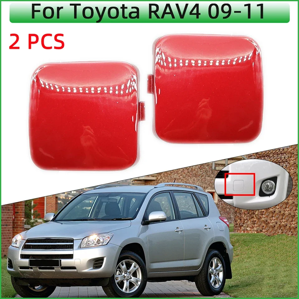 

Pair Front Bumper Towing Hook Eye Cover Lid For Toyota Rav4 RAV4 2009-2011 Tow Hook Hauling Trailer Cap Left Right Garnish