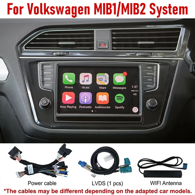 

Car Radio Stereo for VW MIB1 MIB2 System with Apple CarPlay Android Auto GPS Navigation AM FM - Head Unit for Vehicle Upgrade