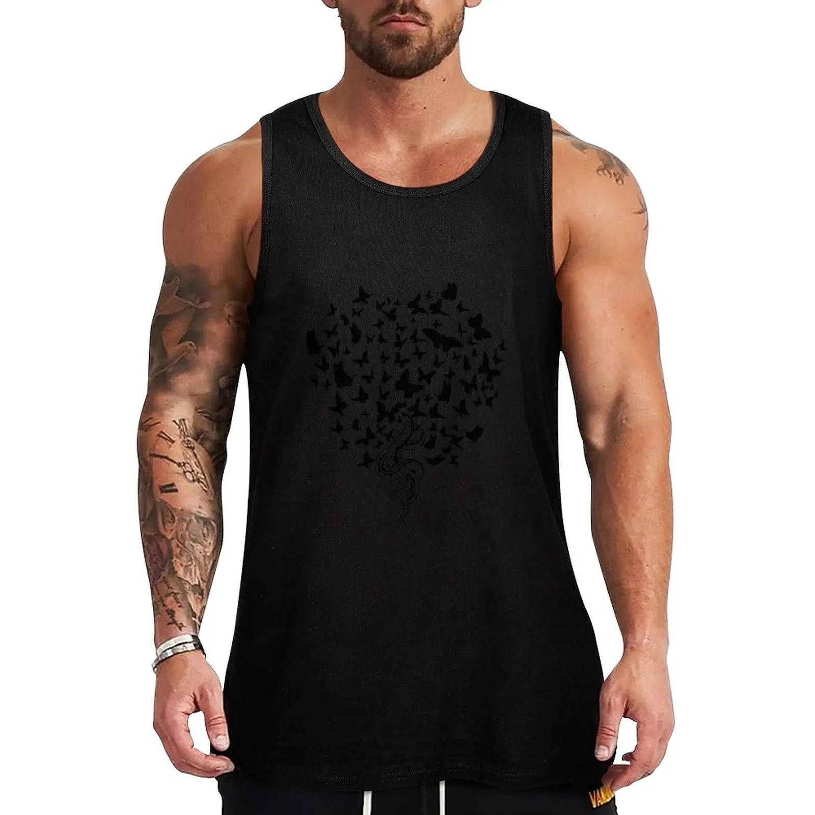 Vous devez apaiser le débardeur de tatouage de papillon t-shirts gilet d'été pour hommes