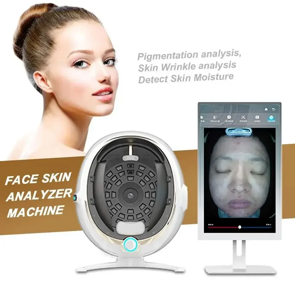 BitMoji MAX AI Smart 3D Skin Detector 8 Spectrum Digital Analyzer Face Analysis Machine Facial Scanner Analyzer 3D Visia Moji