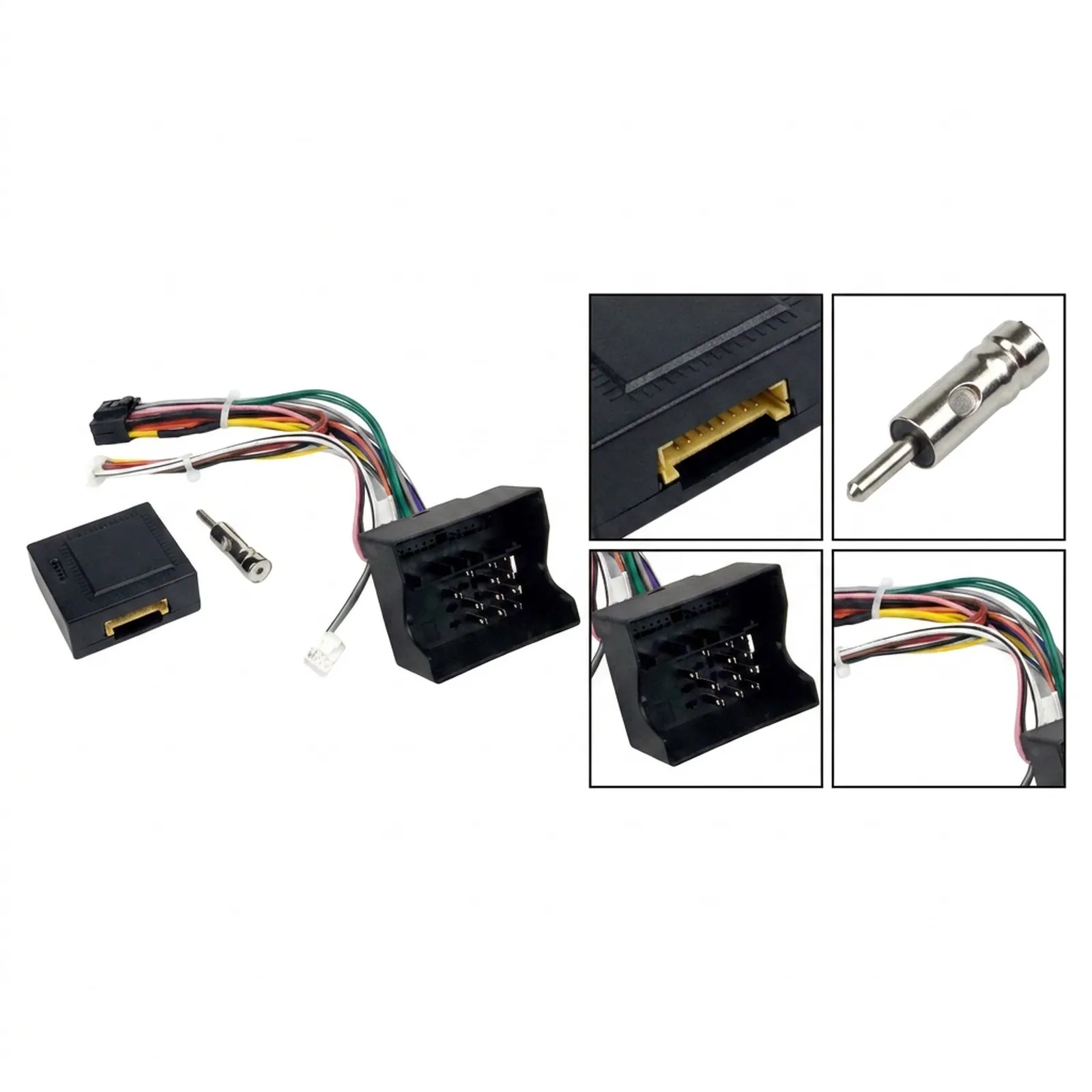 for 16p CAN Bus Decoder For Car Radio Installation Black Direct Replacement High Reliability Quick Installation