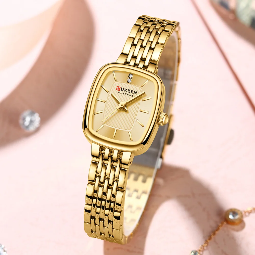 CURREN 9093 Women's Square Waterproof Watch; Simple Casual Women's Watch; Fashionable Women's Watch Ladies' Wristwatch