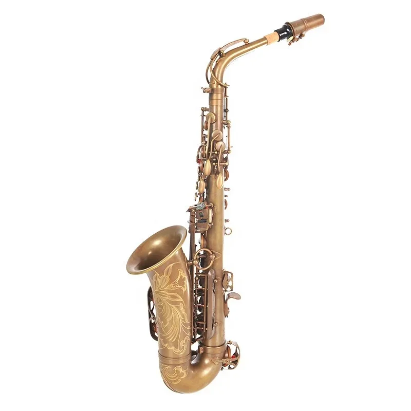 

Professional Alto E-Flat Saxophone In Bronzer Brass Body With BB Tone Gold Lacquer Surface For Intermediate Players