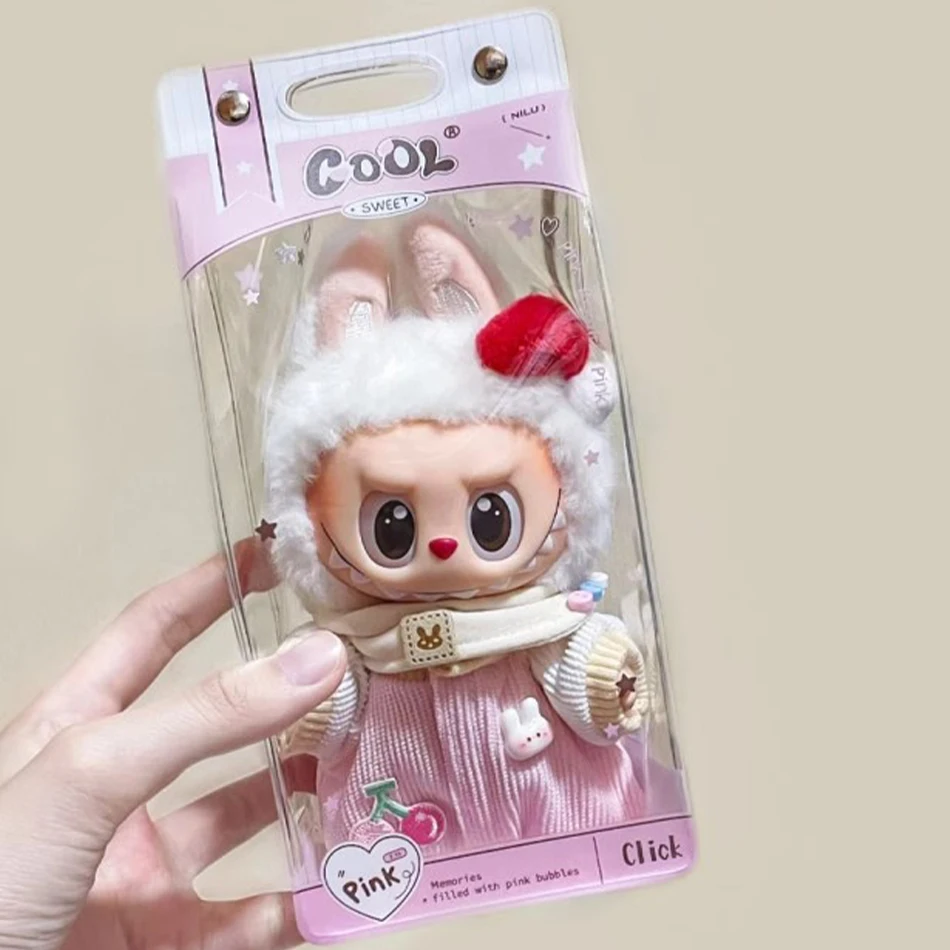 2026 HOT Transparent Dust-Proof Storage Bag Portable PVC With Elastic Lanyard For LABUBU Accessories Toy Display Storage Box