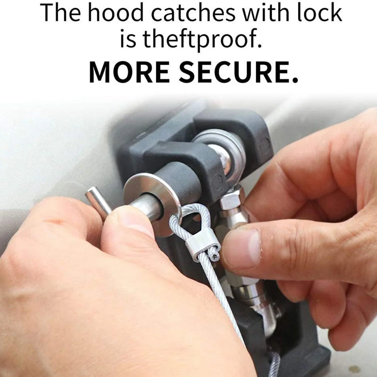 TJ Hood Latches For Jeep Wrangler TJ 1997-2006 Locking Hood Latch, Eliminate Hood Flutter Bounce, 1Pair