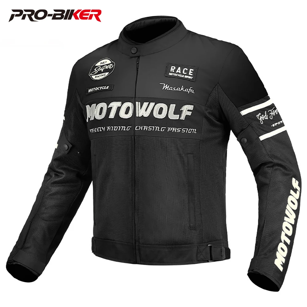 

Summer Motorcycle Racing Wear Fall Prevention Motorcycle Rider Equipment Wear Resistant Biker Jacket Breathable for Four Seasons