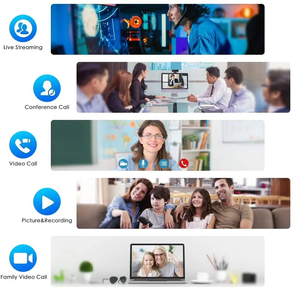 1080P Full HD With Microphone Webcam USB Web Camera USB Plug And Play Video Call Web Cam For PC Computer Desktop Gamer Webcast