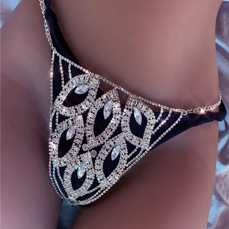 Body Chain Sexy Bikini Chest Chain Dress Chain Makeup Dance Mask Lumbar Chain Crystal Dress Skirt Chain портупея Body Jewelry