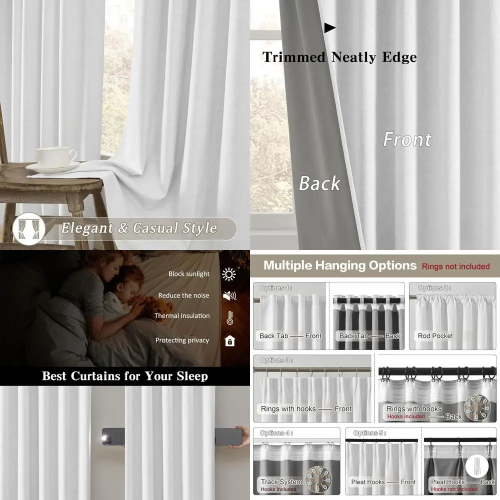 

Современные льняные плиссированные шторы, 50x92, для гостиной и игровой комнаты, набор из 2 панелей