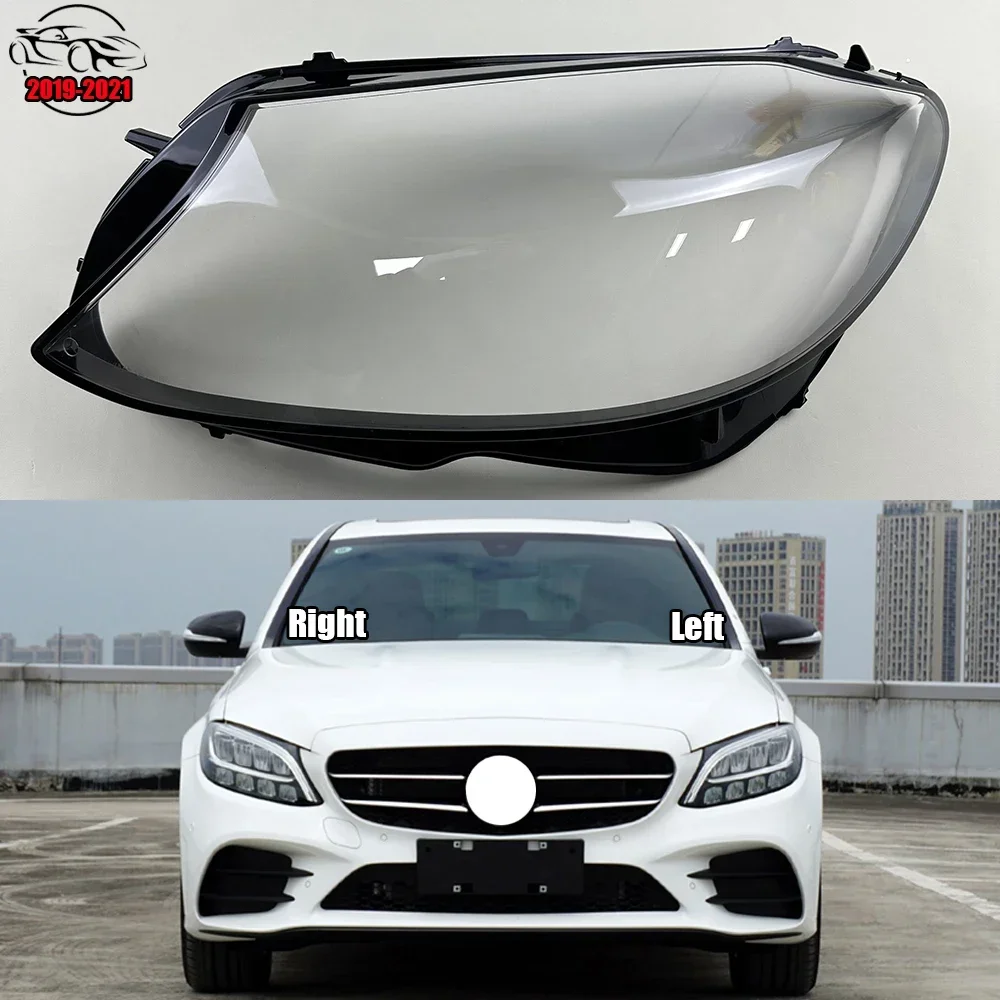 

Для Mercedes-Benz C-Class W205 C180 C260L C280 C300 2019-2021 крышка фары абажур прозрачный корпус фары линзы