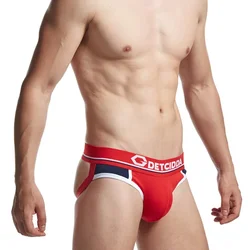 Sexy Mens Underwear Jockstraps Athletic Supporter Cotton Sexy Jocks Bikini G-strings Thong Cuecas Male Panties Briefs Gay Penis