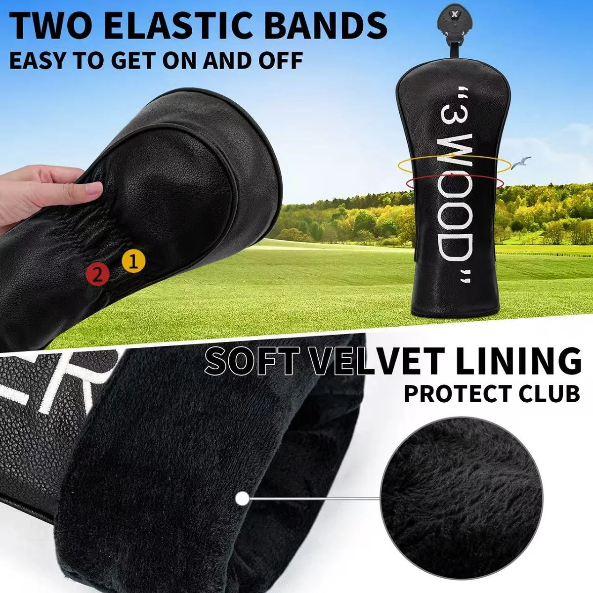 4Pcs PU Golf Club Headcovers G - Golf Driver recension och pris
