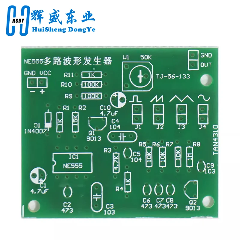 DC6-12V NE555 Pulse Generator Module Sine/Triangle/Square Wave Generator Multi-Channel Waveform Signal Generator DIY Kit