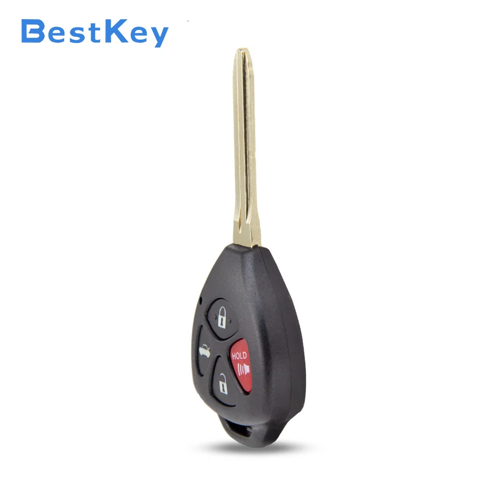 Best Key FCC HYQ12BBY 314.4MHz & GQ4-29T 315MHz 4 Button Remote Key TOY43 Blade for Toyota Camry Corolla 2006-2011